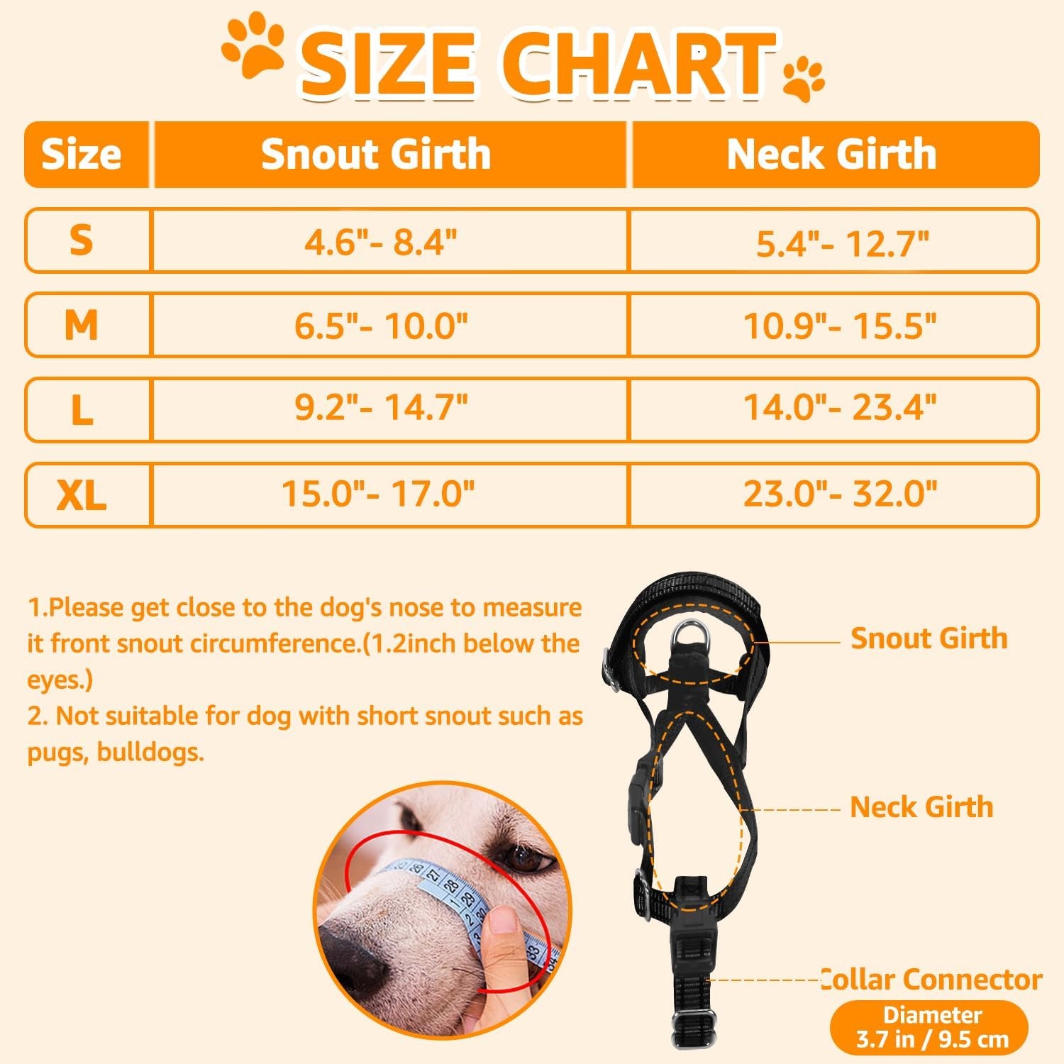 image:imageSlowTon Soft Dog Muzzle Adjustable Padded Nylon Muzzle for Large Medium Dogs Anti Chewing Barking Biting Allow Dog Pant amp Drink Black LPurple