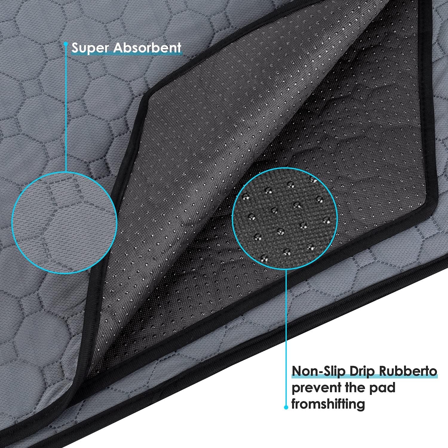 image:imageSlowTon Washable Playpen Pad Hexagon Liner Reusable Pee Pad for Portable Small Animal Play Pen Super Absorbent Leakproof Mat for Guinea Pig Hamster Cage Bunny Fence Indoor Outdoor Travel Use531