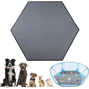 image:imageSlowTon Washable Playpen Pad Hexagon Liner Reusable Pee Pad for Portable Small Animal Play Pen Super Absorbent Leakproof Mat for Guinea Pig Hamster Cage Bunny Fence Indoor Outdoor Travel Use531