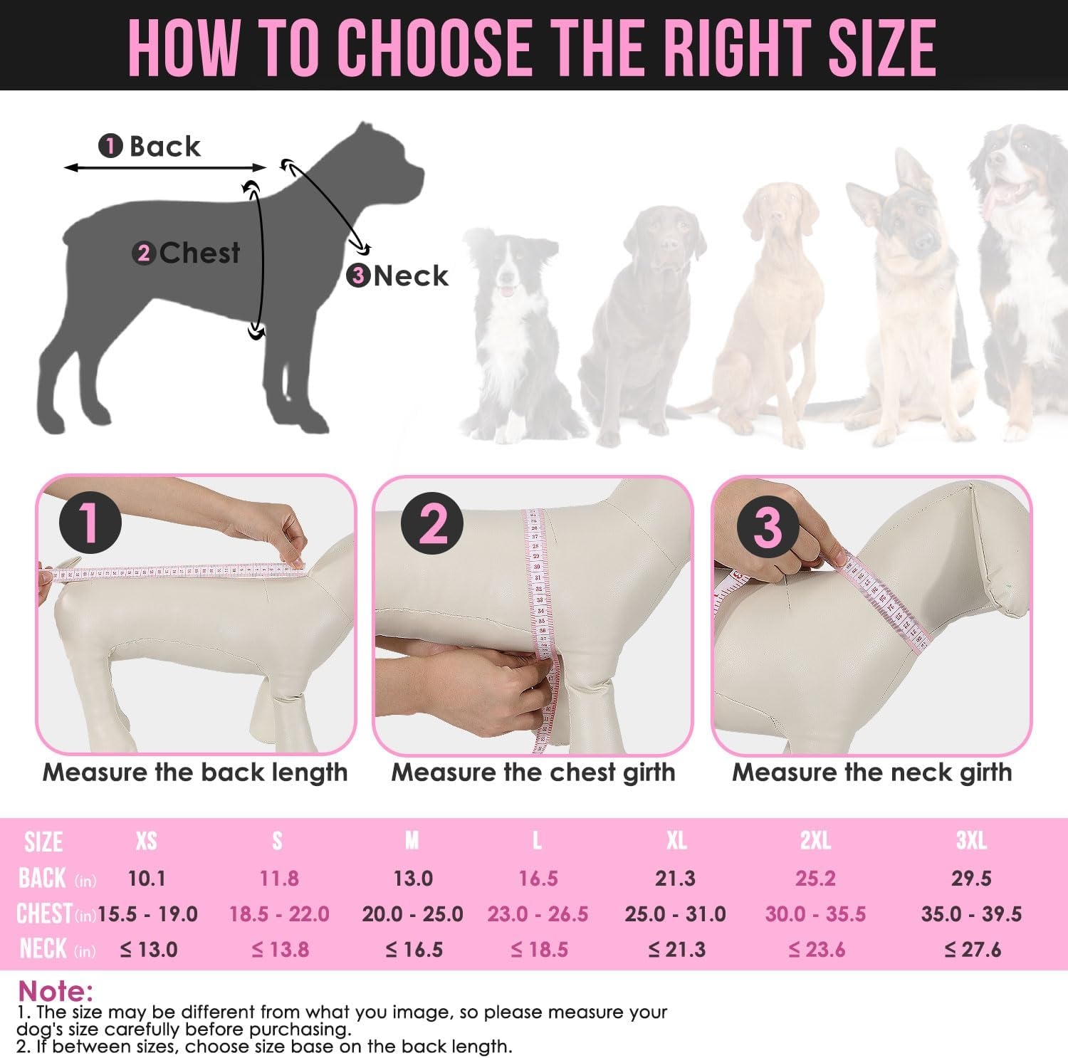 image:imageSlowTon Dog Raincoat Adjustable Dog Rain Jacket Clear Hooded Double Layer Waterproof Poncho with Reflective Strip Straps and Storage Pocket for Small Medium Large DogsXXLFuchsia