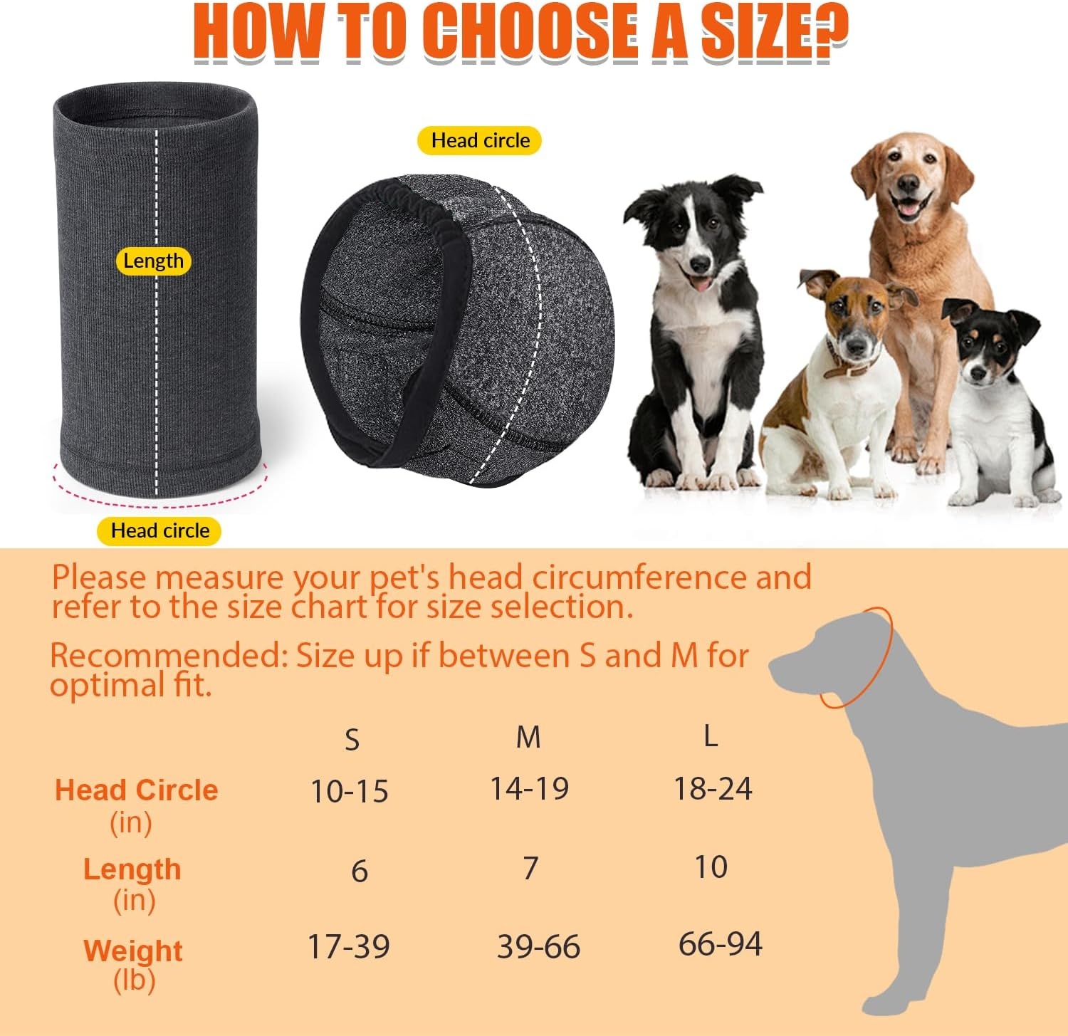 image:imageSlowTon Quiet Ears Dog Hoodie 2 Pcs Ear Wrap Dog Ear Muffs Noise Protection Anxiety Relief Dogs Hat Calming Hood Head Cover Pet Headband Dogs Ear Protector for Grooming Force Drying GreySGrey 2 Pieces