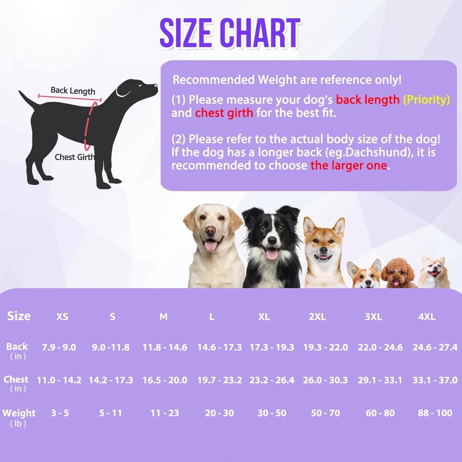 image:imageSlowTon Recovery Suit for Dogs Dog Surgery Suit Female Spay Male Neuter Dog Surgery Recovery Suit with Zipper Pet Surgical Onesies Bodysuit Abdominal Wound Bandages Pink Leopard S2Purple Leopard