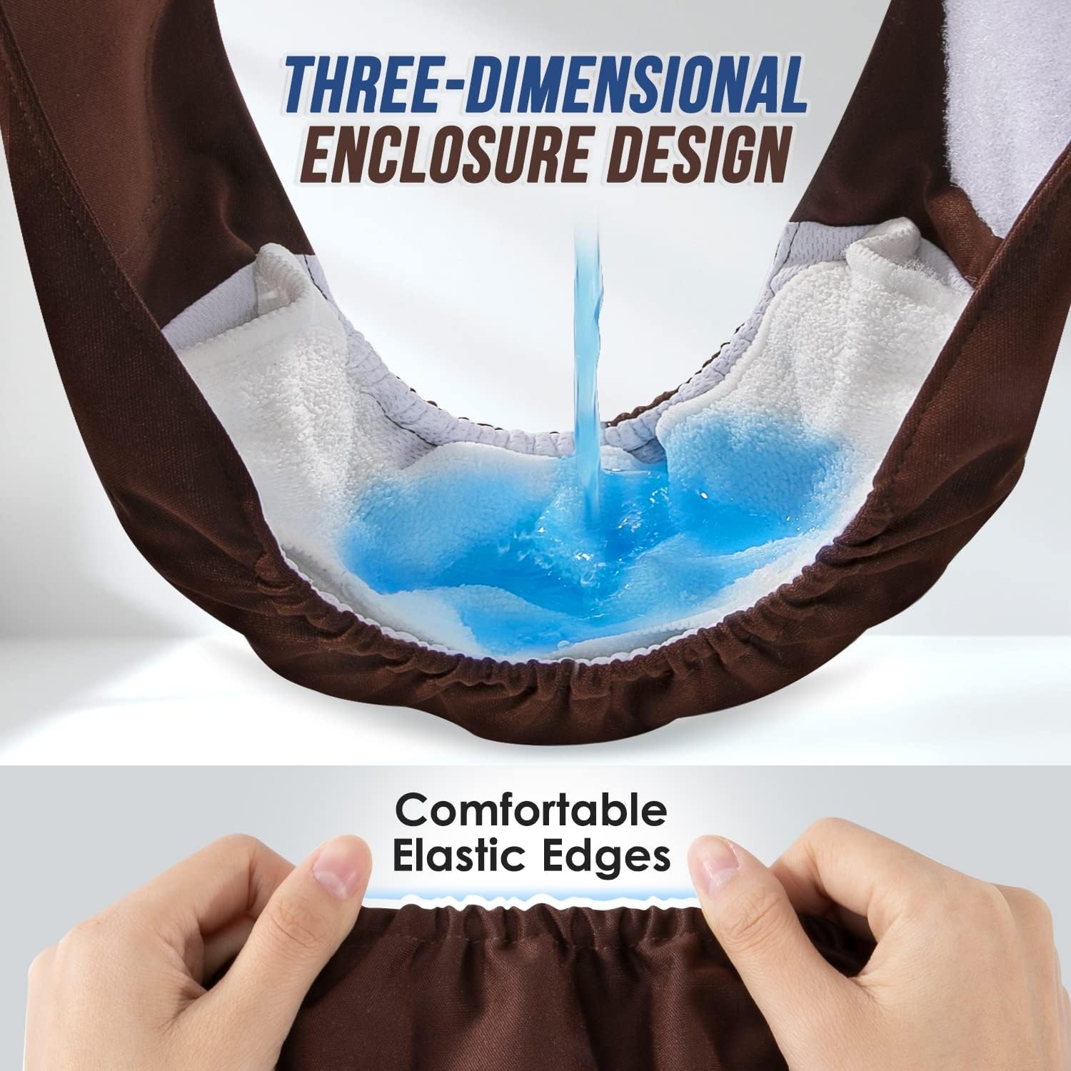 image:imageSlowTon Washable Dog Diapers Male 20 Wider amp Highly Absorbent Dog Belly Bands with Removable Pads 3 Pack Soft Reuseable Male Dog Wraps with Leak Proof Fit Grey Blue Brown Medium