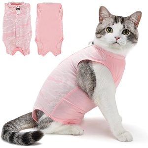 image:imageSlowTon Cat Recovery Suit  Cat Onesie for Cats After Surgery Female Male Kitten Clothes Cats Surgical Spay Suit Abdominal Wounds ECollar Alternative Bodysuit Shirt AntiLicking Blue FlowerSQ Light Pink  Hair Resistant