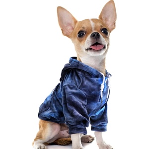 image:imageSlowTon Dog Hoodie Tie Dye  Warm Dog Sweater Hoodies with Pocket Fall Winter Dogs Coat Jacket Pet Outfit Puppy Hooded Sweatshirt Clothes for Small Medium Large Dogs Boy Girl Red MBlue Tiedye