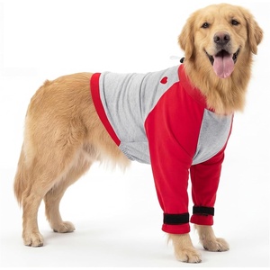 image:imageSlowTon Dog Recovery Suit  Padded Elbow Protector Dog Leg Sleeve to Stop Licking amp Protect Wounds After Surgery Breathable Pet Long Sleeve Shirt Front Leg Protection Cone Alternative RedSRed