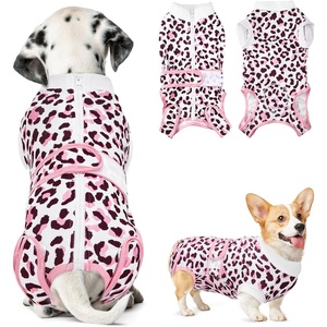 image:imageSlowTon Recovery Suit for Dogs  Dog Surgery Suit Female Spay Male Neuter Dog Surgery Recovery Suit with Zipper Pet Surgical Onesies Bodysuit Abdominal Wound Bandages Pink Leopard S1Pink Leopard