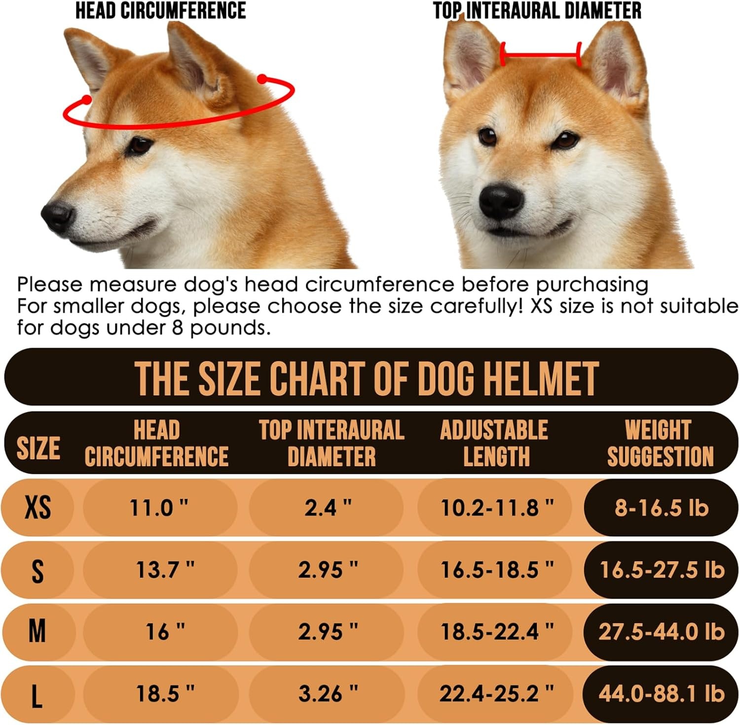 image:imageSlowTon Dog Helmet and Goggles UV Protection Doggy Sunglasses Dog Glasses Pet Motorcycle Helmet Hat with Ear Holes Adjustable Belt Safety Hat for Small Medium Large Dogs Puppy Riding Black M1Black
