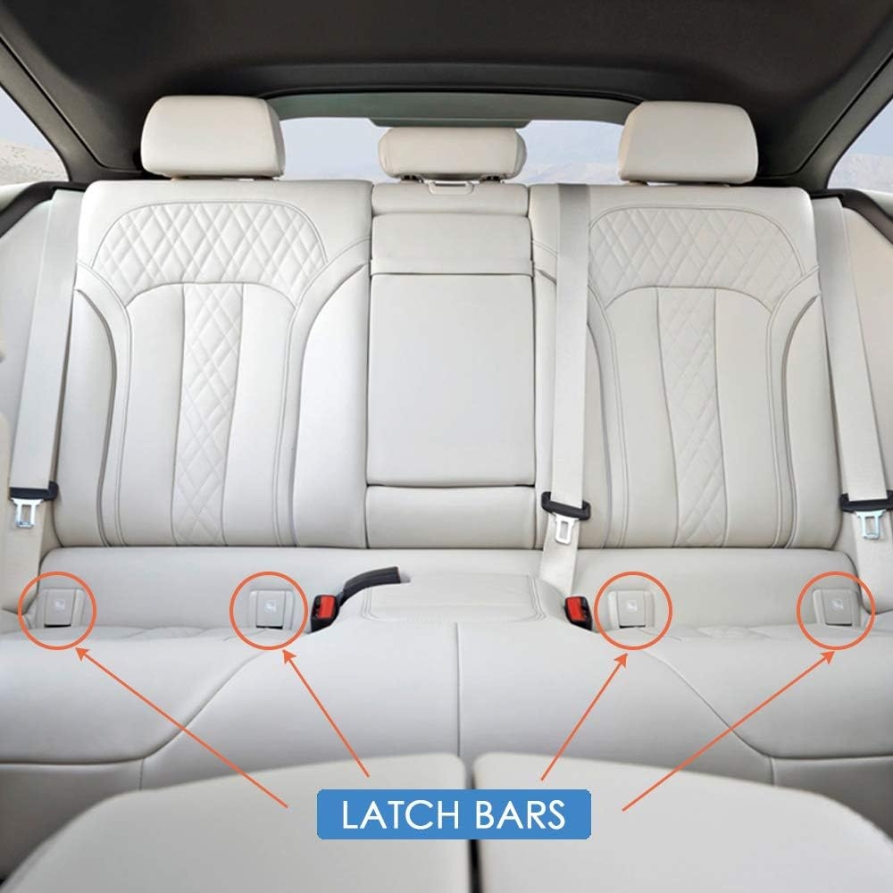 image:imageSlowTon 2 Packs Latch Bar Attachment Dog Car Seatbelt Metal Buckle Universal Compatibility Medium Chest Girth 22295 inch 5597493cm Black