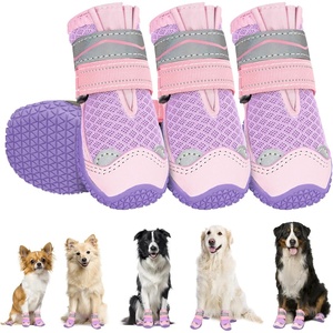 image:imageSlowTon Dog Shoes for Large Small Medium Dogs  Waterproof Dog Boots for Summer Hot Pavement Paw Protector for Outdoor Walking Winter Snow AntiSlip Rubber Dog Booties for Hardwood Floor B 6CBaby Pink