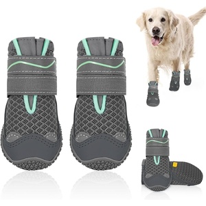 image:imageSlowTon Dog Shoes for Large Small Medium Dogs  Waterproof Dog Boots for Summer Hot Pavement Paw Protector for Outdoor Walking Winter Snow AntiSlip Rubber Dog Booties for Hardwood Floor B 6BGrey