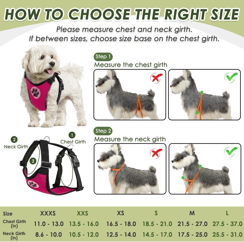 image:imageSlowTon Dog Seat Belt Harness for Car Dog Car Harness Adjustable Mesh Breathable amp Dog Seatbelt Safety Tether with Elastic Bungee for Small Medium Large PetsBlack Double Clip XXXSCFuchsia
