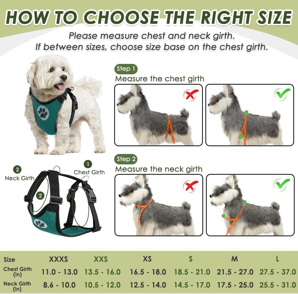image:imageSlowTon Dog Seat Belt Harness for Car Dog Car Harness Adjustable Mesh Breathable amp Dog Seatbelt Safety Tether with Elastic Bungee for Small Medium Large PetsBlack Double Clip XXXSMGreen