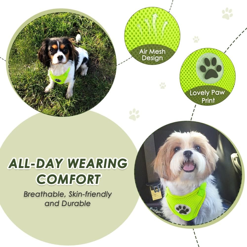 image:imageSlowTon Dog Seat Belt Harness for Car Dog Car Harness Adjustable Mesh Breathable amp Dog Seatbelt Safety Tether with Elastic Bungee for Small Medium Large PetsBlack Double Clip XXXSILime