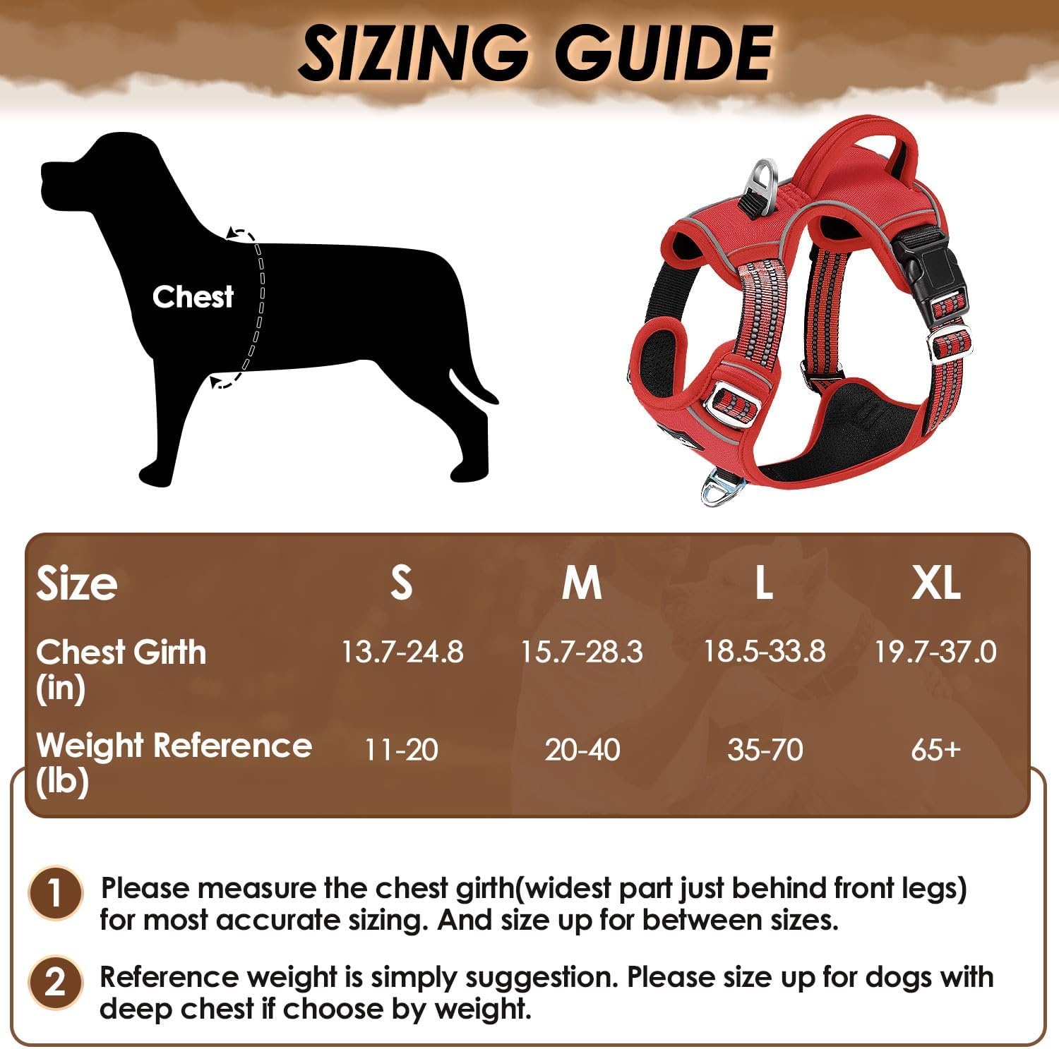 image:imageSlowTon No Pull Dog Harness Heavy Duty No Choke Pet Harness with 2 Leash Clips and Easy Control Vertical Handle Adjustable Soft Padded Dog Vest for Small Medium and Large DogsYellow Camo LargeCRed