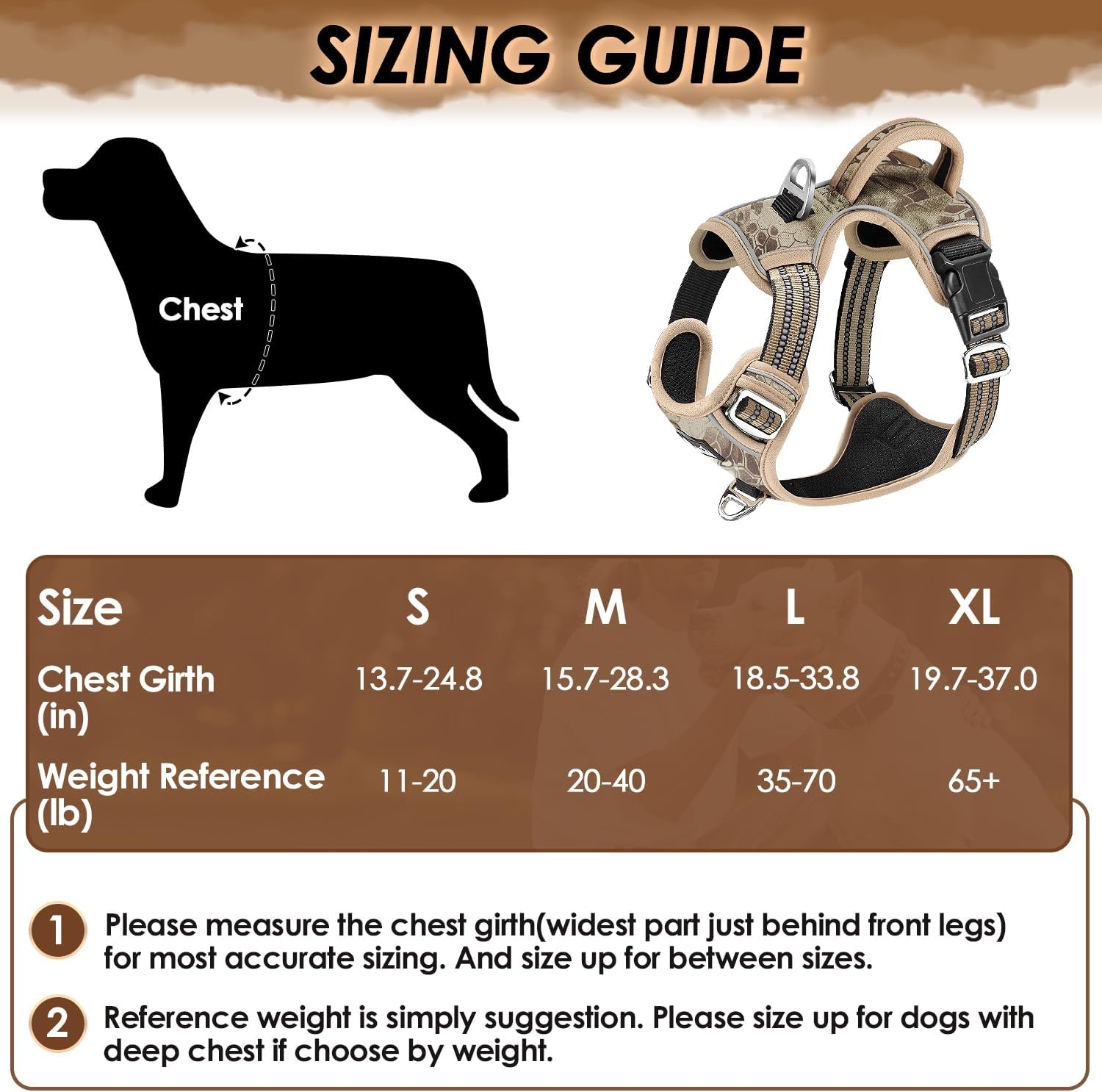image:imageSlowTon No Pull Dog Harness Heavy Duty No Choke Pet Harness with 2 Leash Clips and Easy Control Vertical Handle Adjustable Soft Padded Dog Vest for Small Medium and Large DogsYellow Camo LargeIYellow Camouflage