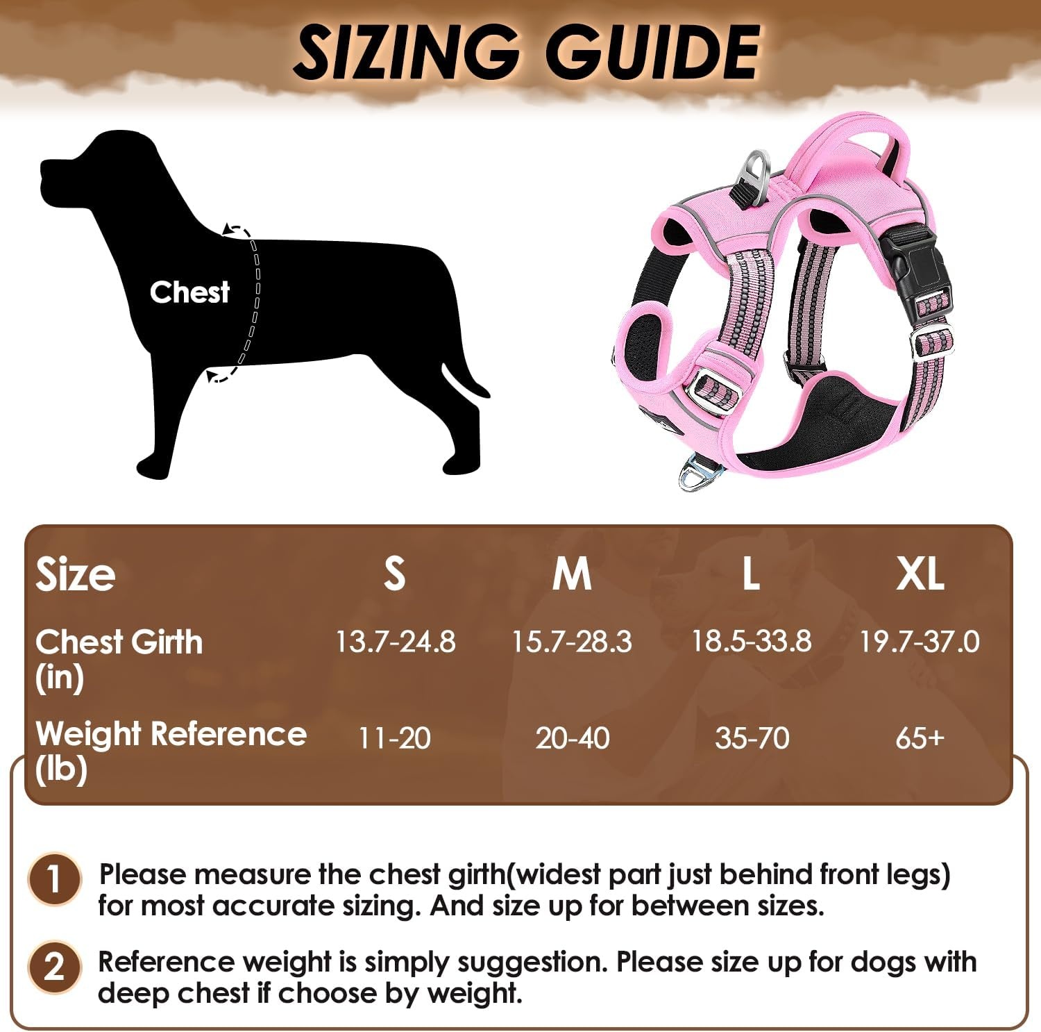 image:imageSlowTon No Pull Dog Harness Heavy Duty No Choke Pet Harness with 2 Leash Clips and Easy Control Vertical Handle Adjustable Soft Padded Dog Vest for Small Medium and Large DogsYellow Camo LargeEPink