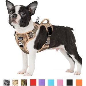 image:imageSlowTon No Pull Dog Harness Heavy Duty No Choke Pet Harness with 2 Leash Clips and Easy Control Vertical Handle Adjustable Soft Padded Dog Vest for Small Medium and Large DogsYellow Camo LargeIYellow Camouflage