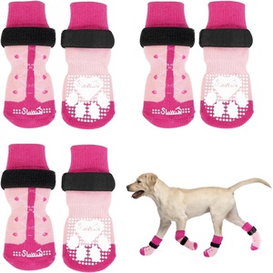 image:imageSlowTon Dog Socks Anti Slip  3 Pairs Dog Grip Socks for Hardwood Floors with Double Sides Grips Socks for Dogs to Prevent Licking Paws for Small Medium Large Dogs Grippers for Senior DogsFU S